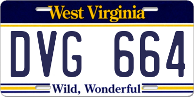 WV license plate DVG664