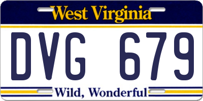 WV license plate DVG679