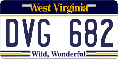 WV license plate DVG682