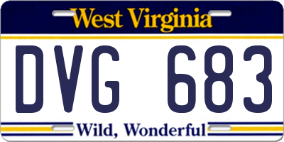 WV license plate DVG683