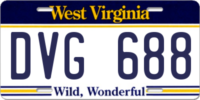 WV license plate DVG688