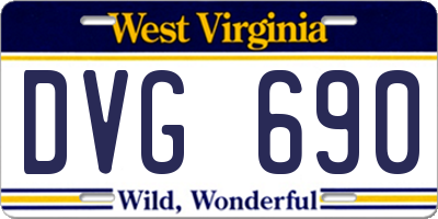 WV license plate DVG690