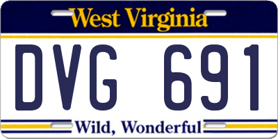 WV license plate DVG691