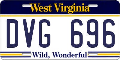 WV license plate DVG696
