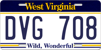 WV license plate DVG708