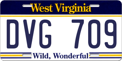 WV license plate DVG709