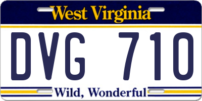 WV license plate DVG710