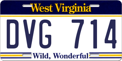 WV license plate DVG714