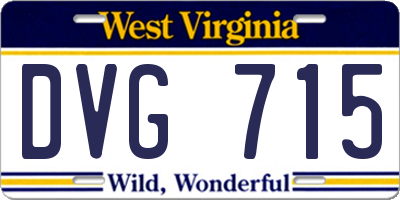 WV license plate DVG715