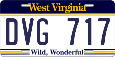 WV license plate DVG717