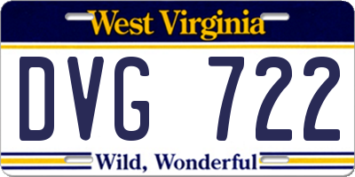 WV license plate DVG722