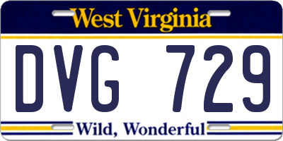 WV license plate DVG729