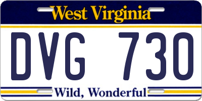 WV license plate DVG730