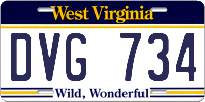 WV license plate DVG734