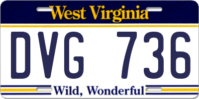 WV license plate DVG736