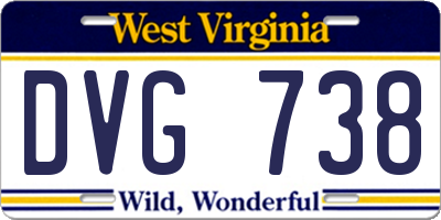 WV license plate DVG738
