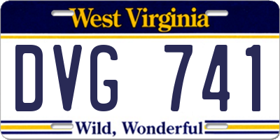 WV license plate DVG741