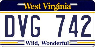 WV license plate DVG742