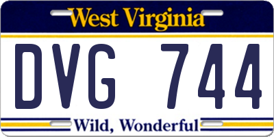 WV license plate DVG744
