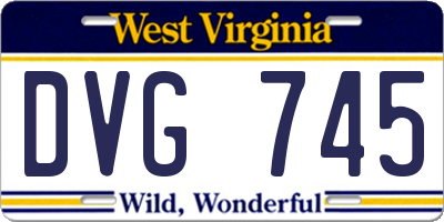 WV license plate DVG745