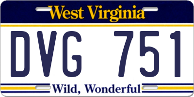 WV license plate DVG751