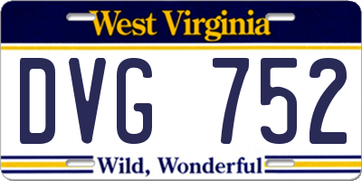 WV license plate DVG752