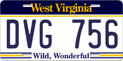 WV license plate DVG756