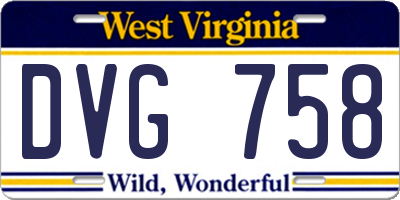 WV license plate DVG758
