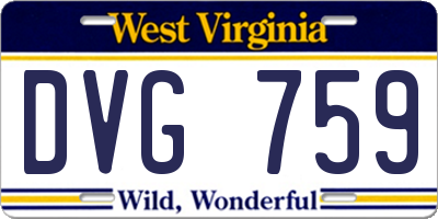 WV license plate DVG759