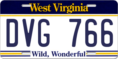 WV license plate DVG766