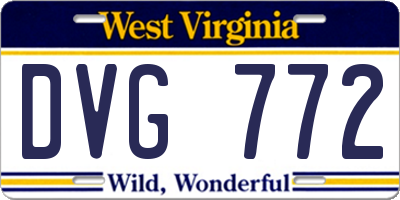 WV license plate DVG772