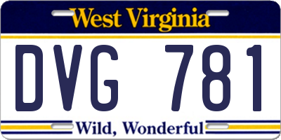 WV license plate DVG781