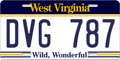 WV license plate DVG787