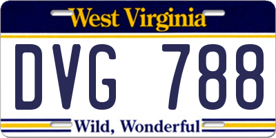 WV license plate DVG788