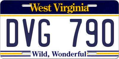 WV license plate DVG790