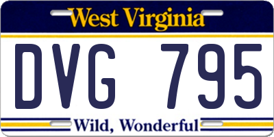 WV license plate DVG795