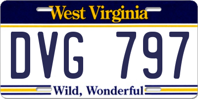 WV license plate DVG797