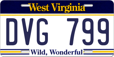 WV license plate DVG799