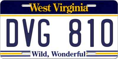 WV license plate DVG810