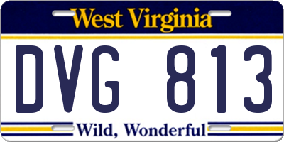 WV license plate DVG813