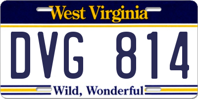 WV license plate DVG814