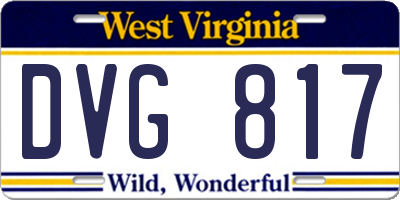 WV license plate DVG817