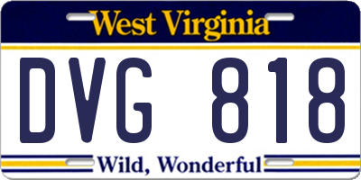 WV license plate DVG818