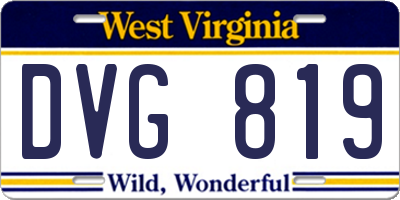 WV license plate DVG819