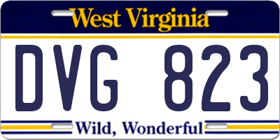 WV license plate DVG823