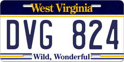 WV license plate DVG824