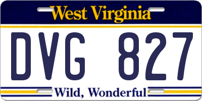 WV license plate DVG827