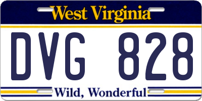 WV license plate DVG828