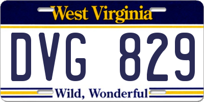 WV license plate DVG829