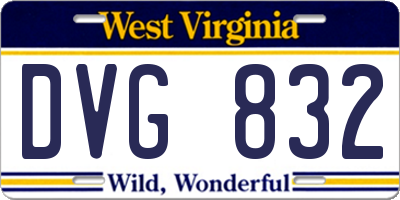 WV license plate DVG832